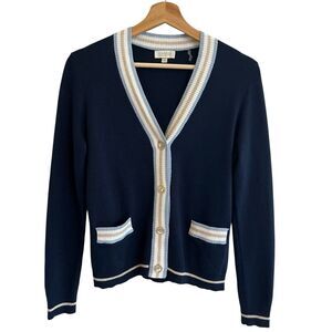 Kinross Womens Cashmere Blend Cardigan Sweater Size S Preppy Old Money Nautical
